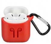 Чехол siliconecase для airpods красный