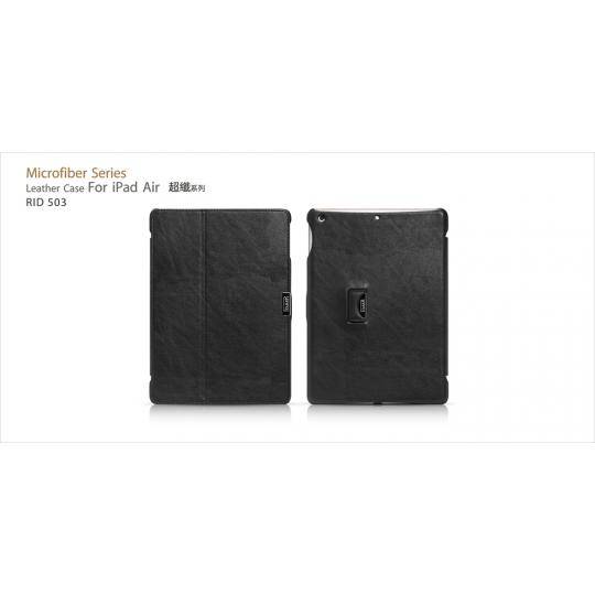 Кожаный чехол iCarer Microfiber (черный) для iPad Air