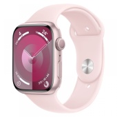 Apple Watch Series 9, 45 мм корпус из алюминия Розового цвета, спортивный ремешок Нежно-розового цвета