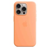 Чехол Silicone Case MagSafe для iPhone 15 Pro Max Апельсиновый