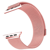 Браслет сетчатый миланский Milanese для Apple Watch 4 / 3 / 2 / 1 (42мм) Розовое Золото