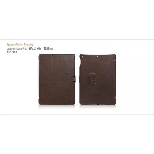 Кожаный чехол iCarer Microfiber (коричневый) для iPad Air