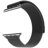 Браслет сетчатый миланский Milanese для Apple Watch 4 / 3 / 2 / 1 (42мм) Черный