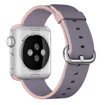 Ремешок нейлоновый Special Nylon для Apple Watch 2 / 1 (42мм) Светло-розовый/Темно-синий